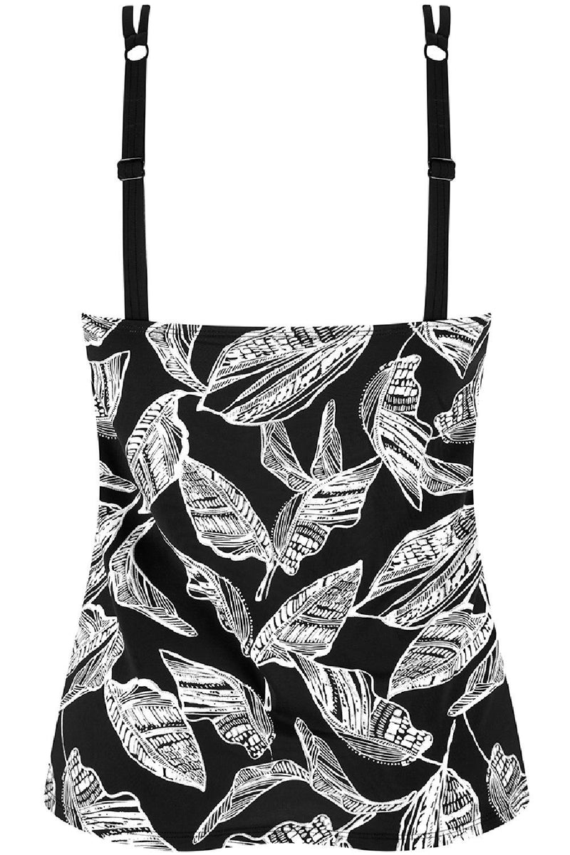 Amoena Lanzarote Tankini Top,  Black / White (71728)