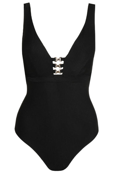 Marie Jo Swim Emly Wireless Plunge Swimsuit, Black (1007731)