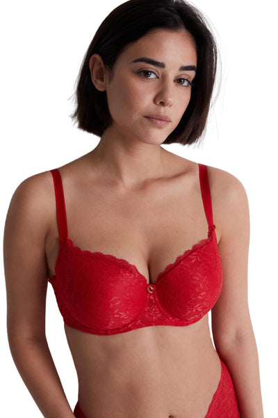 Aubade Rosessence Moulded Half-Cup Bra, Rouge Gala (2KN04)