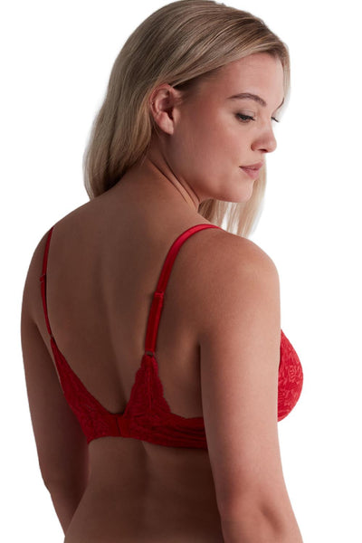 Aubade Rosessence Shoulder Plunge Push-Up Bra, Rouge Gala (2KN81)