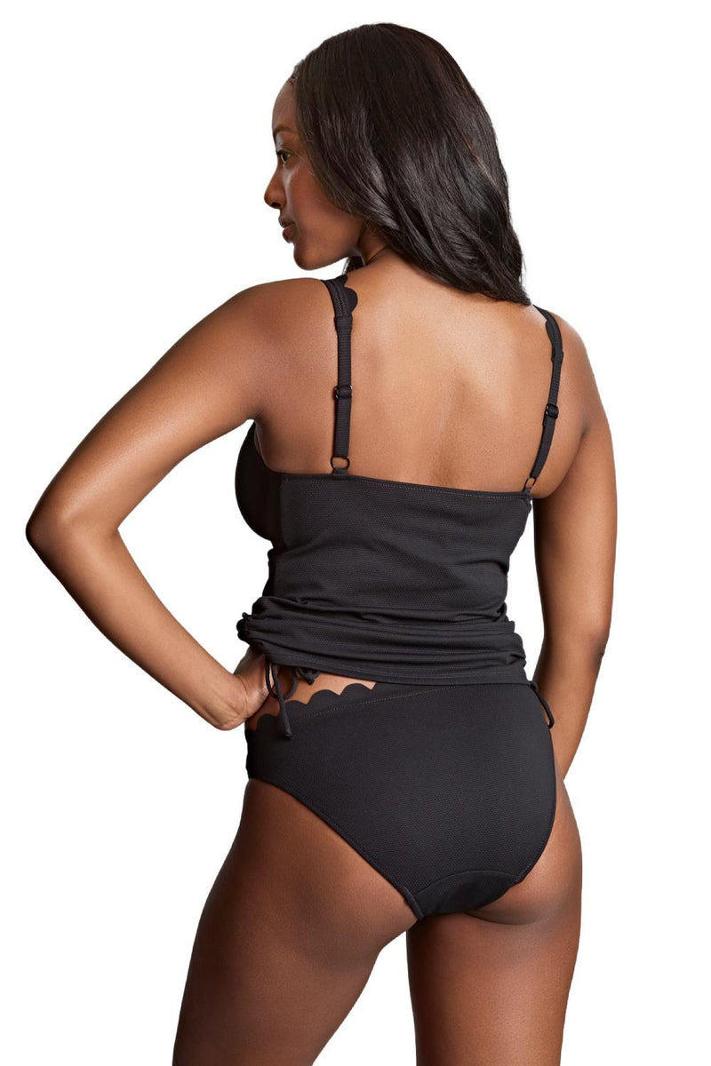 Panache Swim Selena Underwire Plunge Tankini, Black (SW1781)