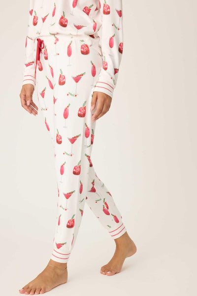 PJ Salvage Cranberries & Cocktails Jogger Pant, Ivory (RPCCP)