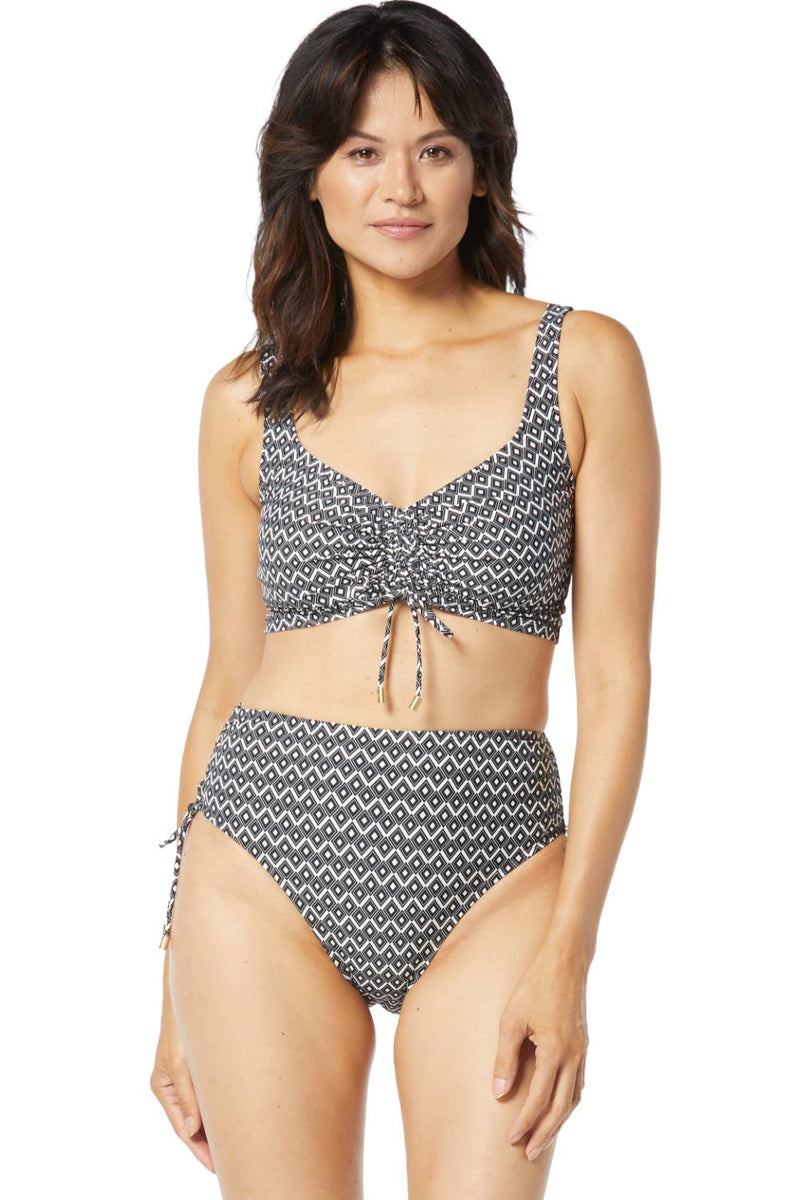 Coco Reef Tiki Diamond Elevate Swim Bikini, Cast Black (U9A461)