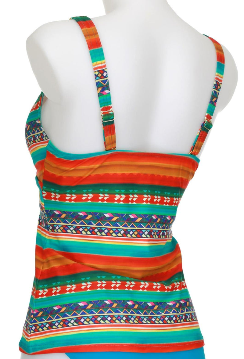 Sunmarin V-neck Tankini, Multi (18605)