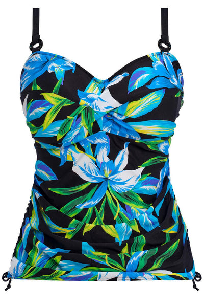 Fantasie Talm Beach Underwired Twist Front Tankini Top, Black (FS505054)