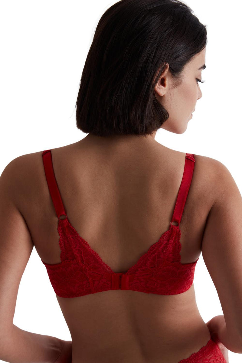 Aubade Rosessence Moulded Half-Cup Bra, Rouge Gala (2KN04)