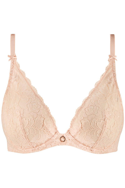 Aubade Rosessence Underwired Triangle Plunge Bra, Nude d’Été (2KF12)