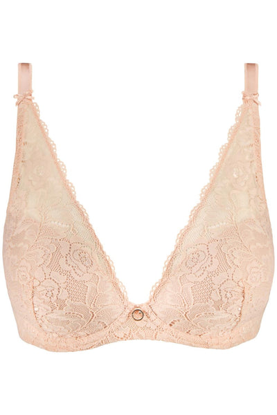 Aubade Rosessence Shoulder Plunge Push-Up Bra, Nude d’Été (2KN81)