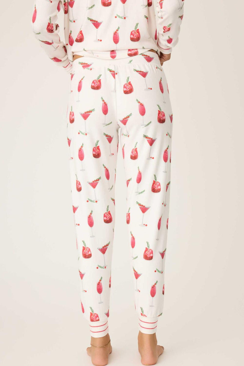 PJ Salvage Cranberries & Cocktails Jogger Pant, Ivory (RPCCP)