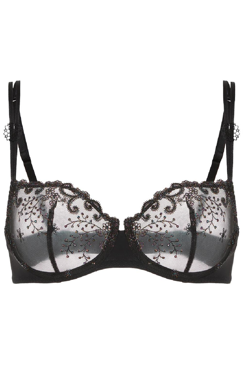 Simone Perele Delice Sheer Demi Bra, Gem Black (12X330)