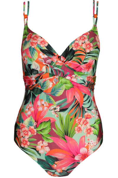 Marie Jo Swim Norma Jeanne Padded Plunge Swimsuit, Tropical Sunset (1008036)