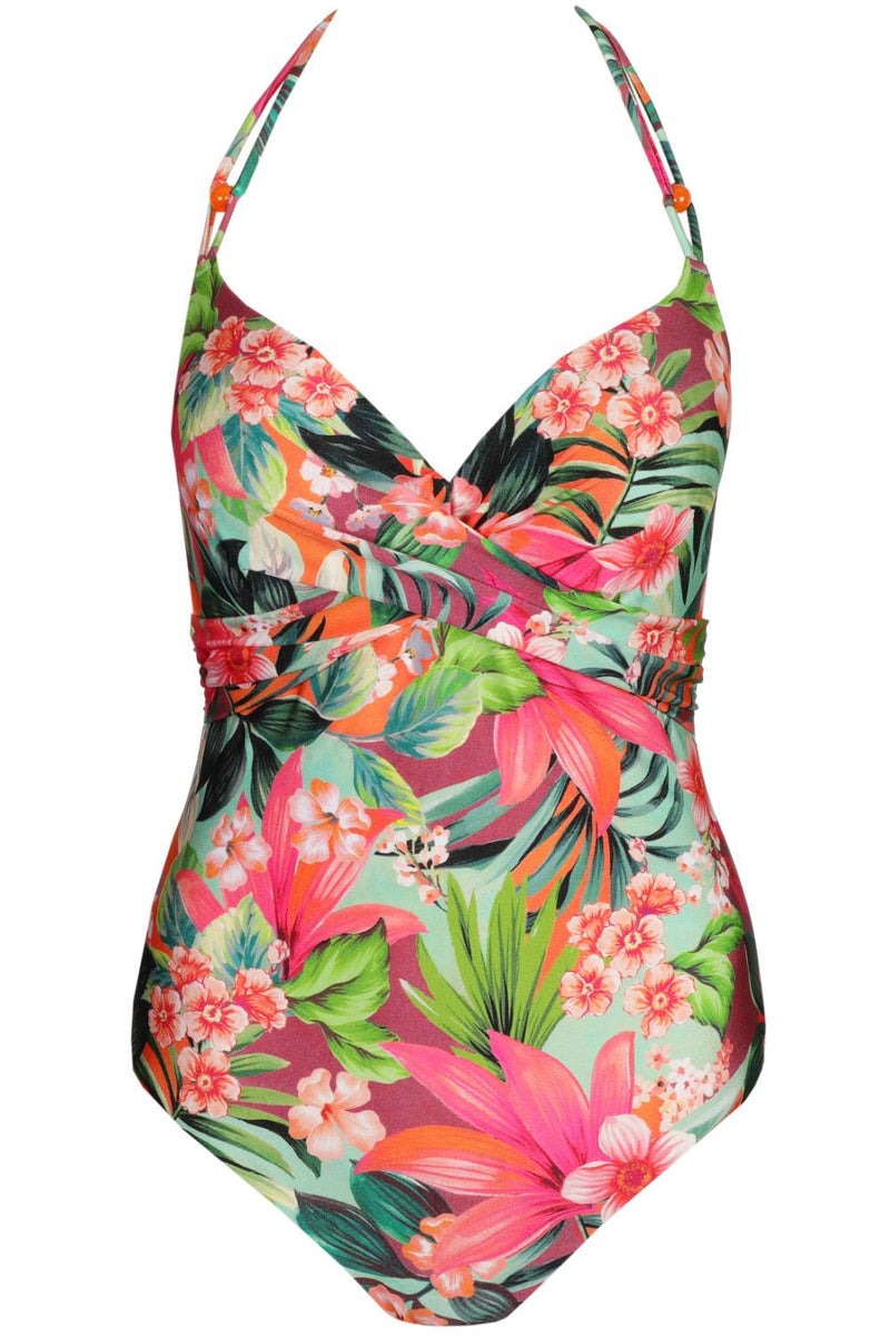 Marie Jo Swim Norma Jeanne Padded Plunge Swimsuit, Tropical Sunset (1008036)