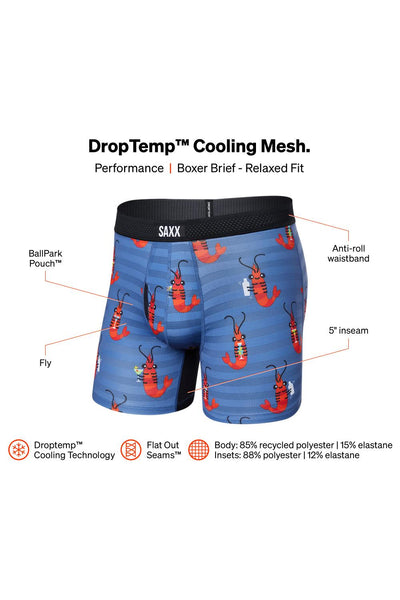 SAXX Hot Shot Boxer Brief SXBB09F-SCN (Shrimp Cocktail Navy)