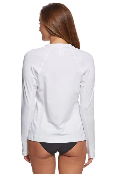 Gabar Long Sleeve Plus Swim Shirt, White (G6C502P)