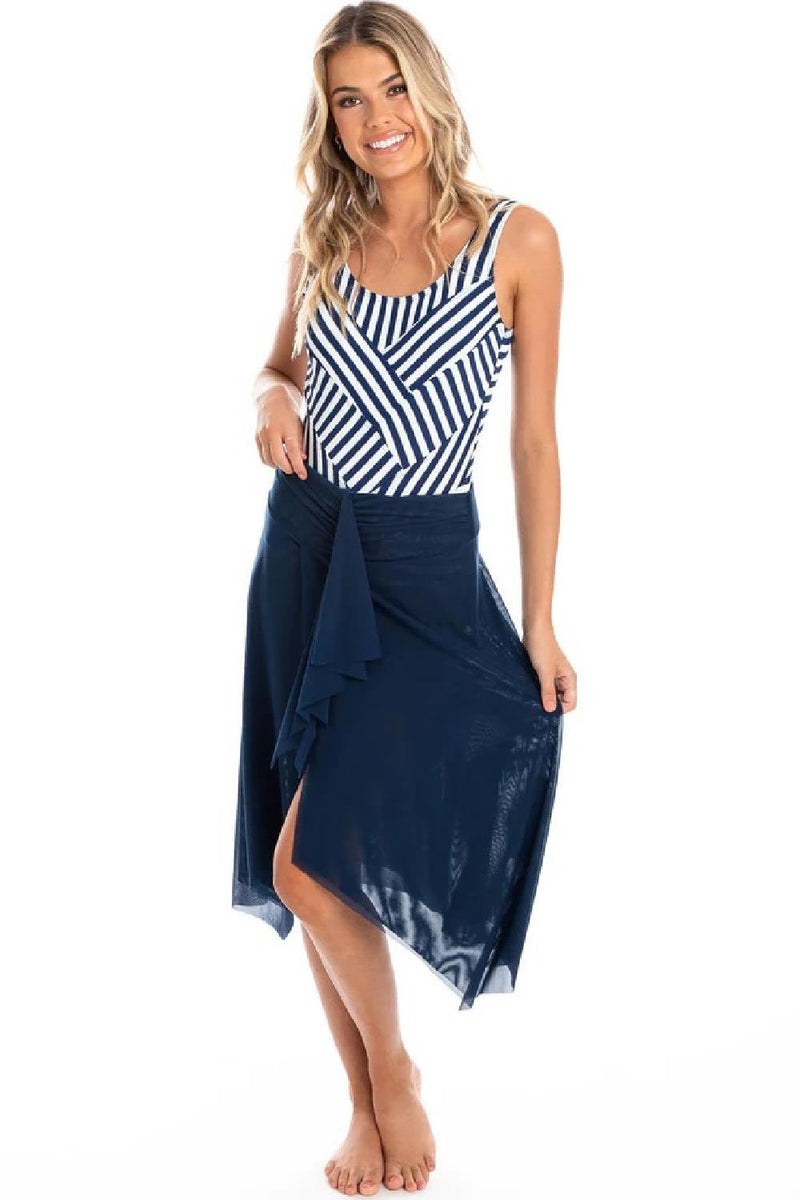 Togs Mesh Cover-up Frill Skirt SN14TH Navy