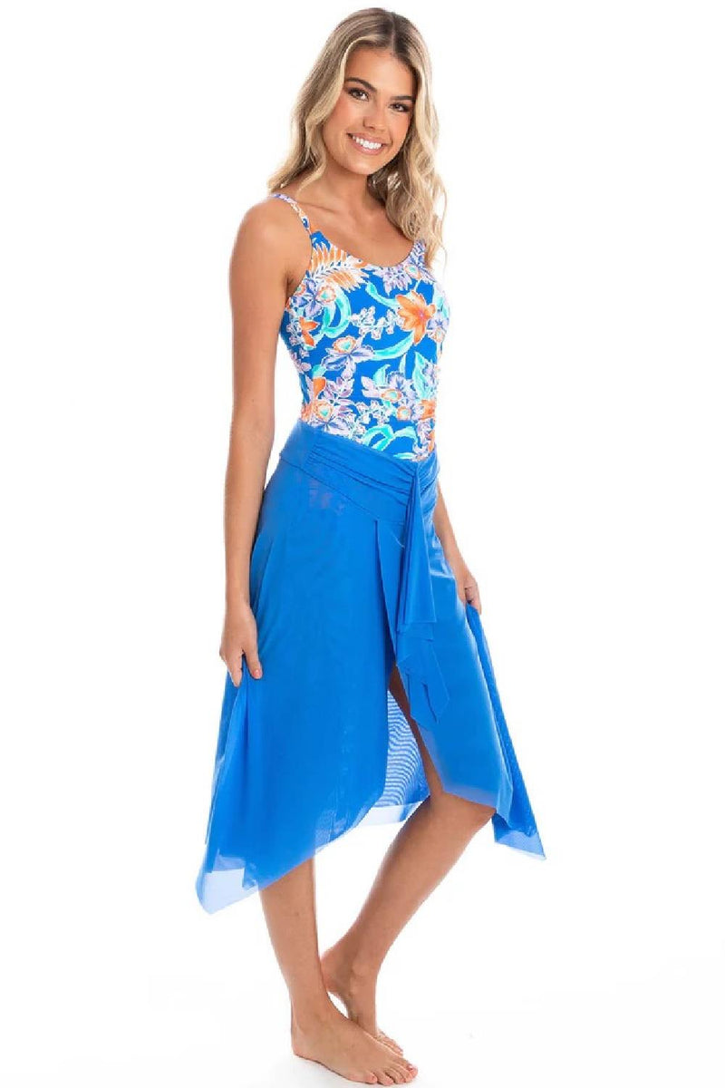 Togs Mesh Cover-up Frill Skirt SD14TH Cornflower