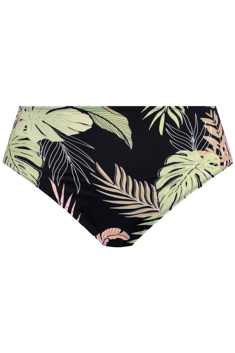 Elomi Swim Tropical Retreat Mid Rise Bikini Bottom, Black (ES801972)