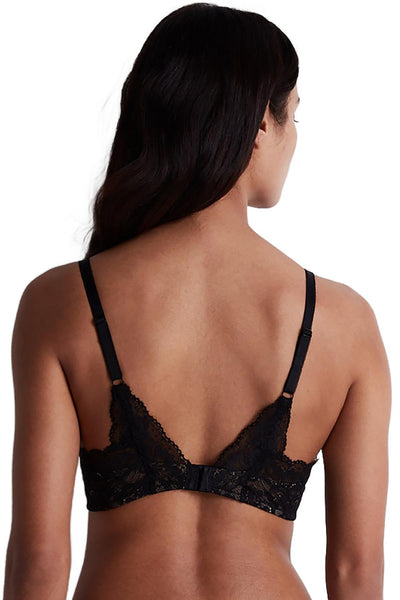 Aubade Rosessence Shoulder Plunge Push-Up Bra, Black (2KN81)