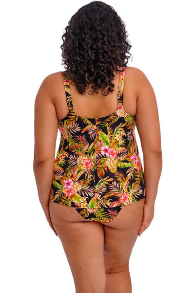 Elomi Tiger Valley Non Wired Moulded Tankini Top, Black (ES802361)