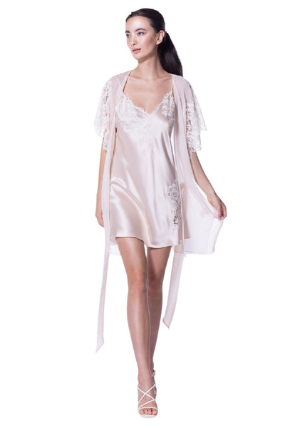 Christine Venus Chiffon Short Robe, Rose Quartz (VNU4080)