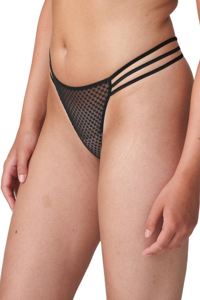 Prima Donna Twist Glass Beach Thong, Black (0642352)