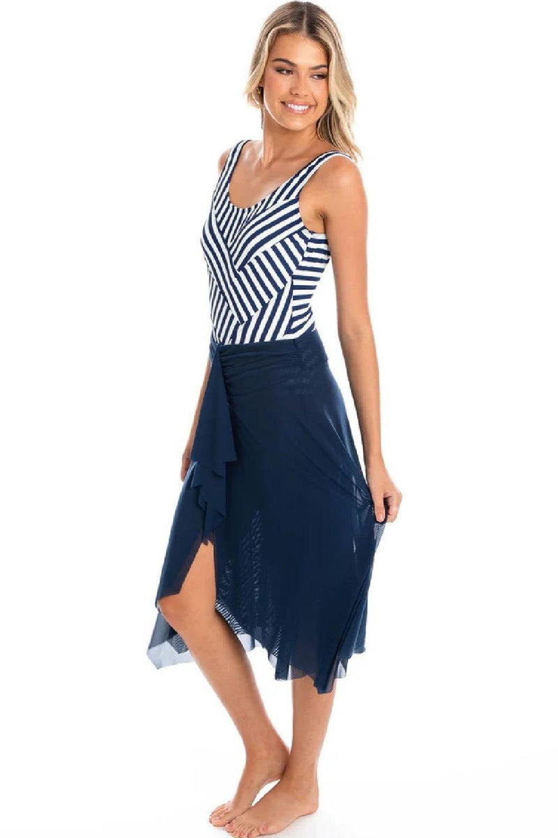 Togs Mesh Cover-up Frill Skirt SN14TH Navy