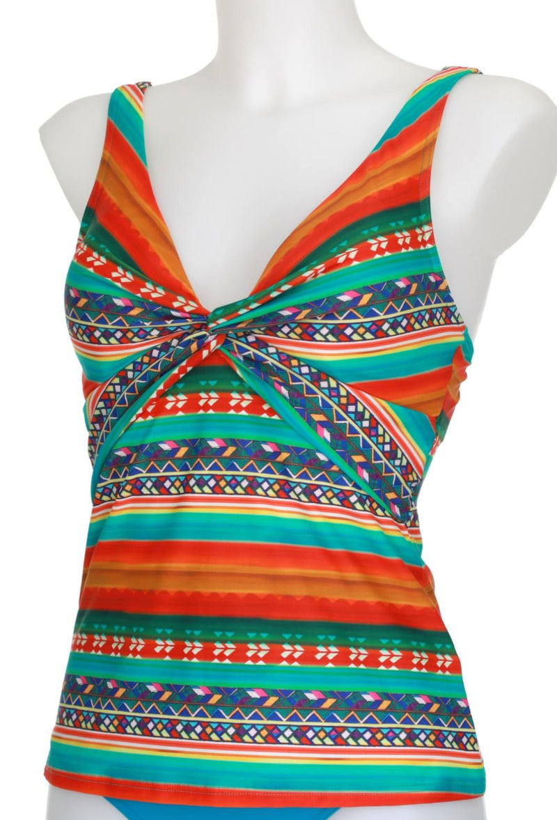 Sunmarin V-neck Tankini, Multi (18605)