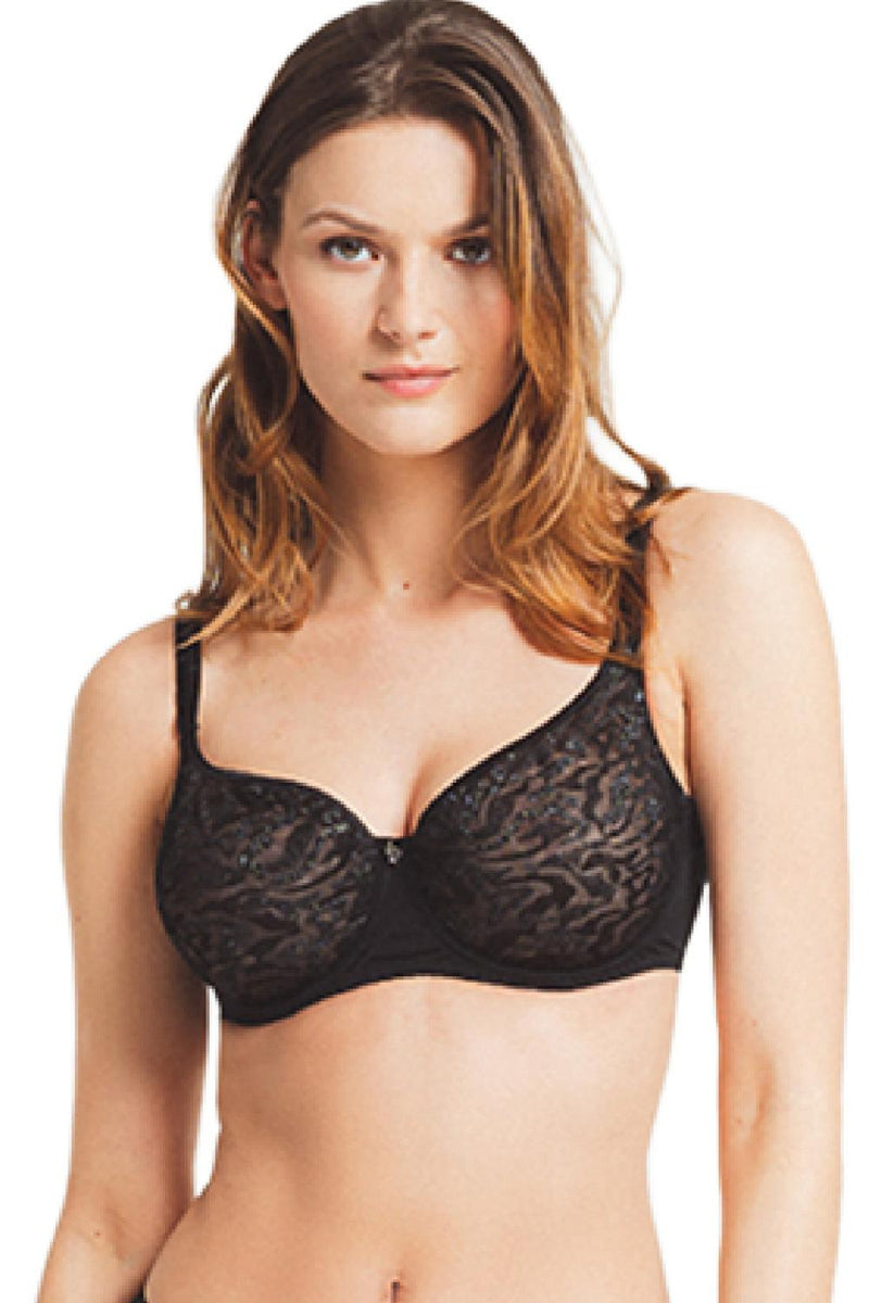 Louisa Bracq Electric Waves Seamless Full Cup Bra, Black (49413)