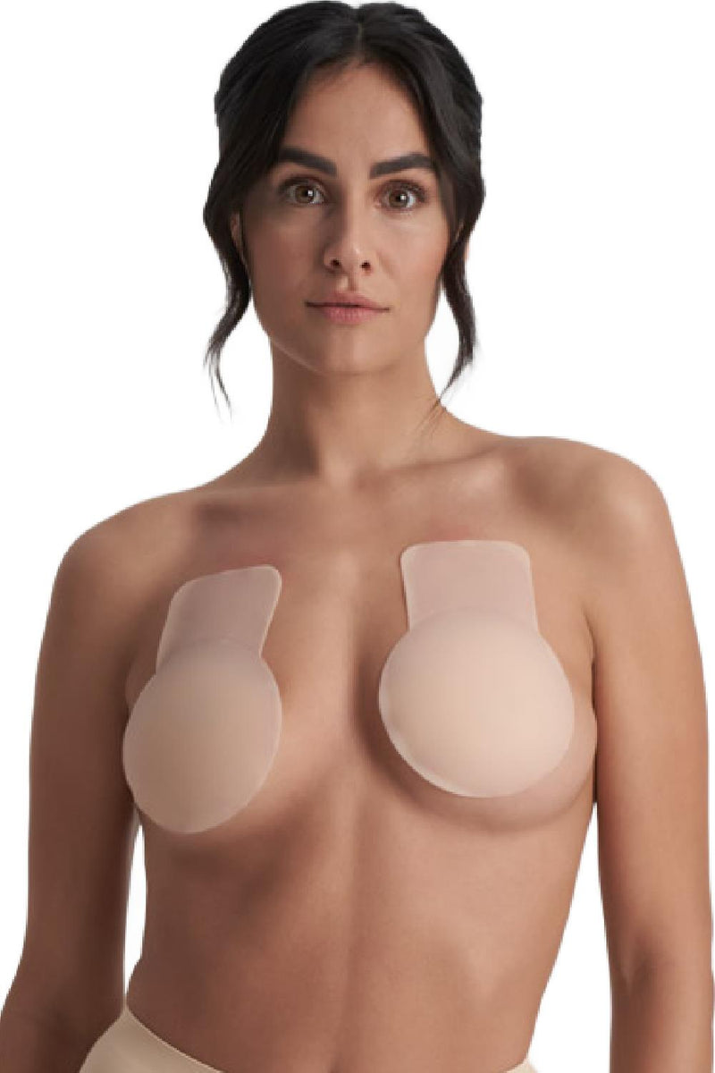 Bye Bra Adhesive Matt Silicone Pull-Up, Beige (1396, XL )