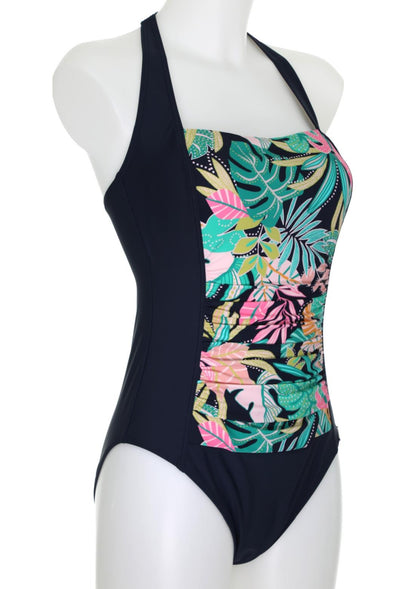 Sunmarin Square Neck Swimsuit, Night Blue/Multi (12607)