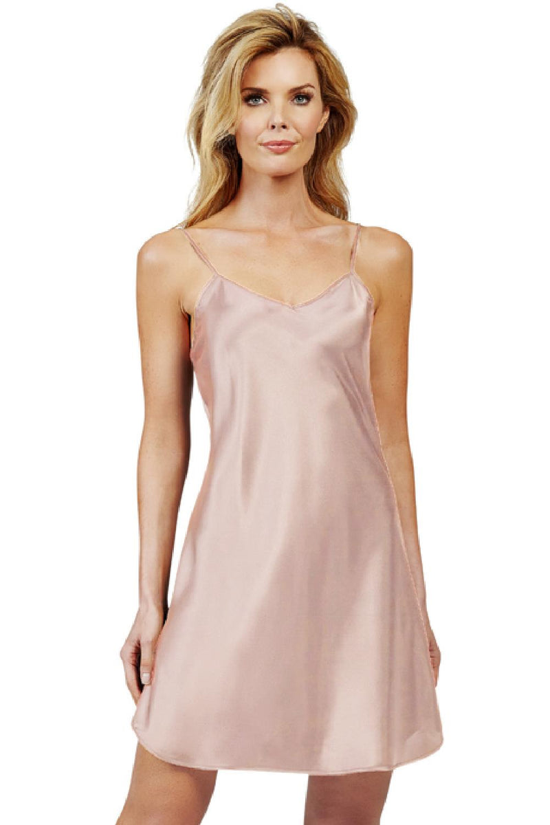 Shadowline Satin Essentials Chemise, Blush (27291)