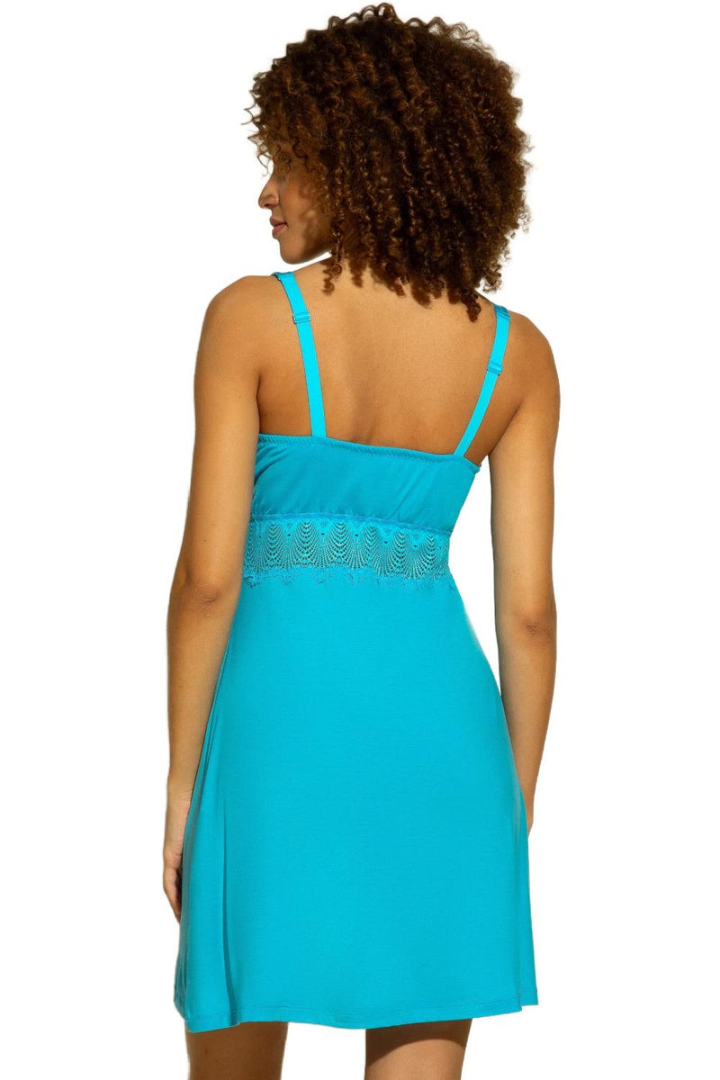 Cosabella Allure Sleep Curvy Chemise, Constance Blue (ALLSW2722)