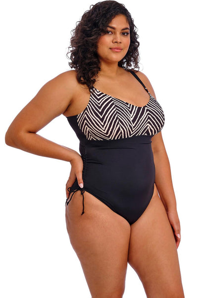 Elomi Swim Fiji Falls Non-Wired Swimsuit, Black (ES802643)