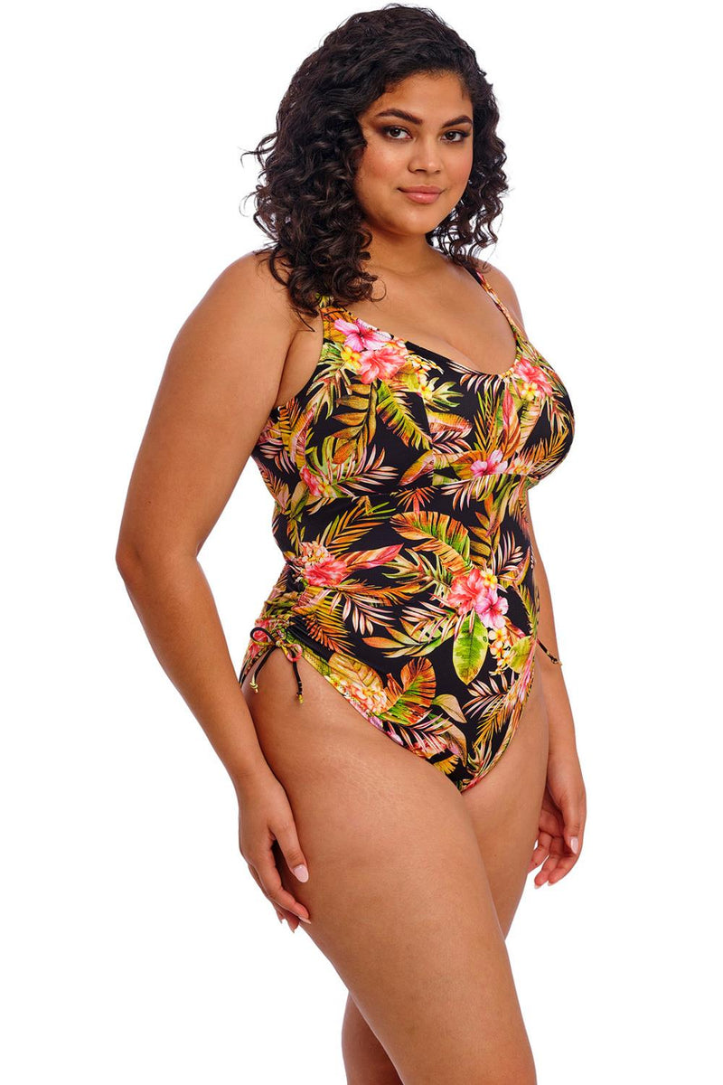 Elomi Tiger Valley Non Wired Swimsuit, Black (ES892343)