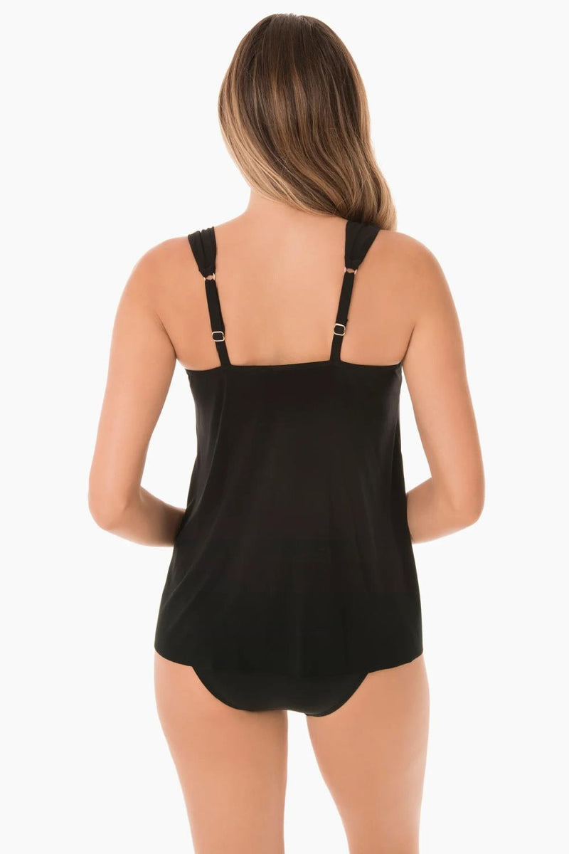 Miraclesuit Razzle Dazzle Tankini Top, Black (6516626)