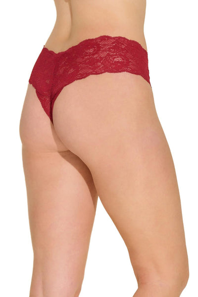 Cosabella Never Say Never Comfie Cutie Thong, Sindoor Red (NEVER0343BW)