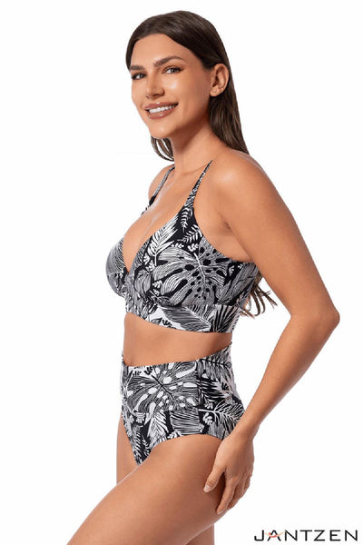 Jantzen Forest Blast Cecile Midkini Top, Black (JZ25020B)