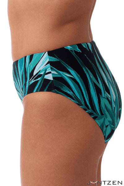 Jantzen Bold Paradise Judy Hipster Bottom, Black (JZ25083H)