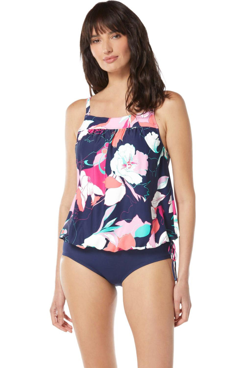 Beach House Avalon Floral Audrey Tankini, Admiral (H6C529)