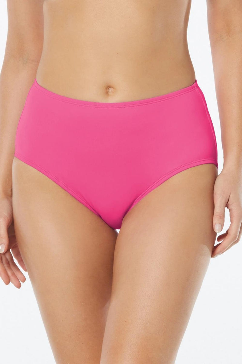 Beach House Chloe High Waisted Bikini Bottom, Begonia (H58433)