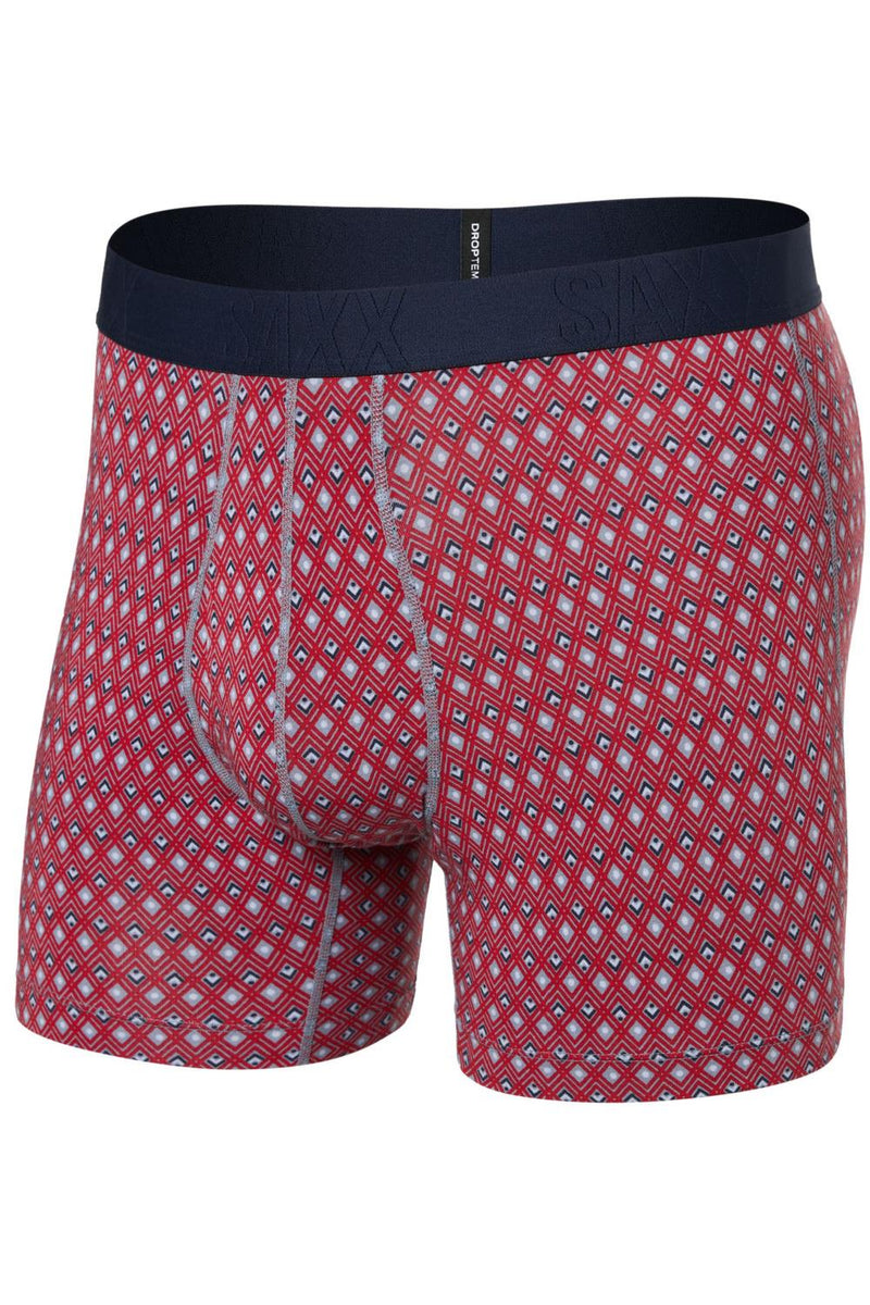 SAXX Droptemp Cool Cotton Boxer Brief SXBB44-VIN (Vintage Geo-Red)