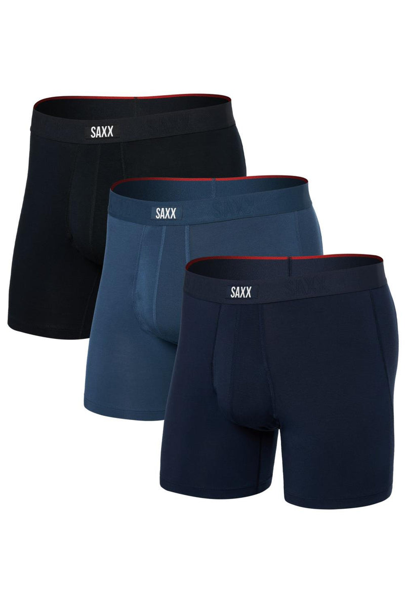 SAXX Vibe Dropstop Xtra Boxer 3 Pack SXPP3VX-DKD (Dark Denim/Navy/Black)