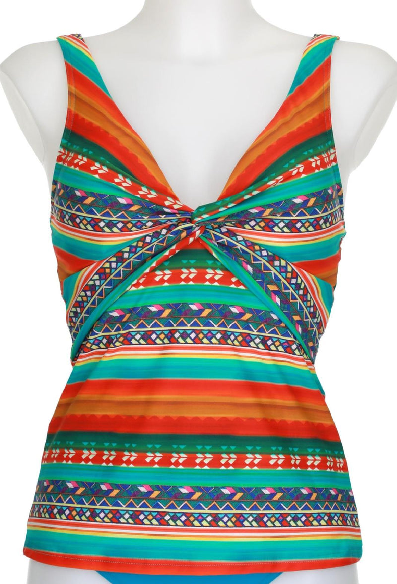 Sunmarin V-neck Tankini, Multi (18605)