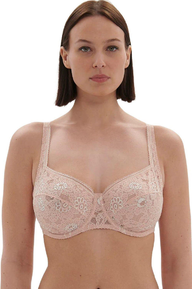 Simone Perele Festive Squared Neckline Full Cup Bra, Ballet Pink (1E1313)