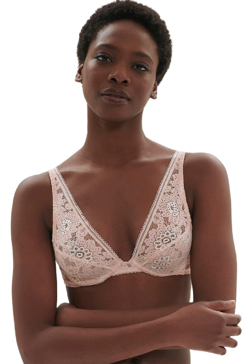 Simone Perele Festive Underwired Triangle Bra, Ballet Pink (1E1350)