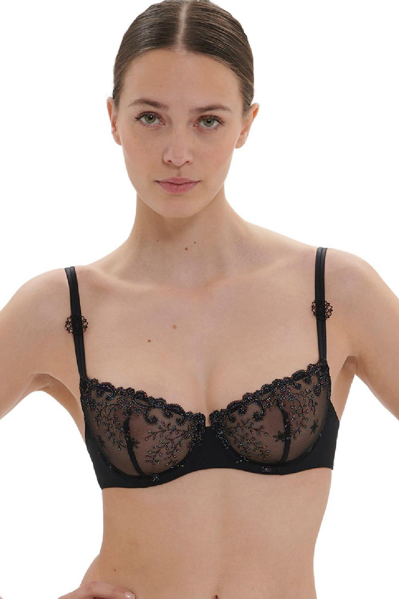 Simone Perele Delice Sheer Demi Bra, Gem Black (12X330)