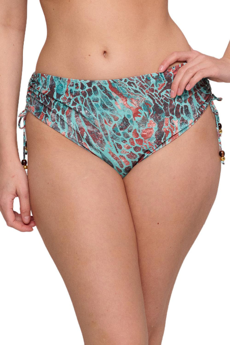 Prima Donna Riyad Full Swim Briefs with Ropes, Turquoise Seas (4012852)