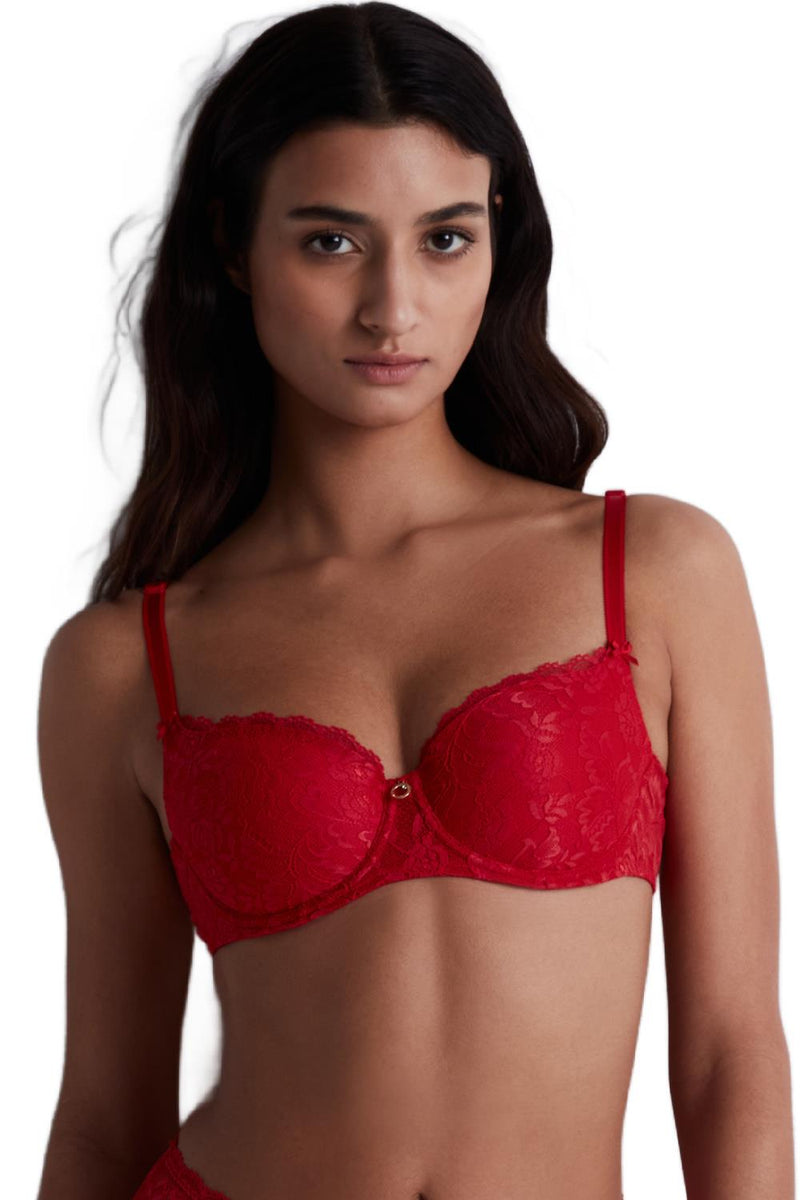 Aubade Rosessence Moulded Half-Cup Bra, Rouge Gala (2KN04)