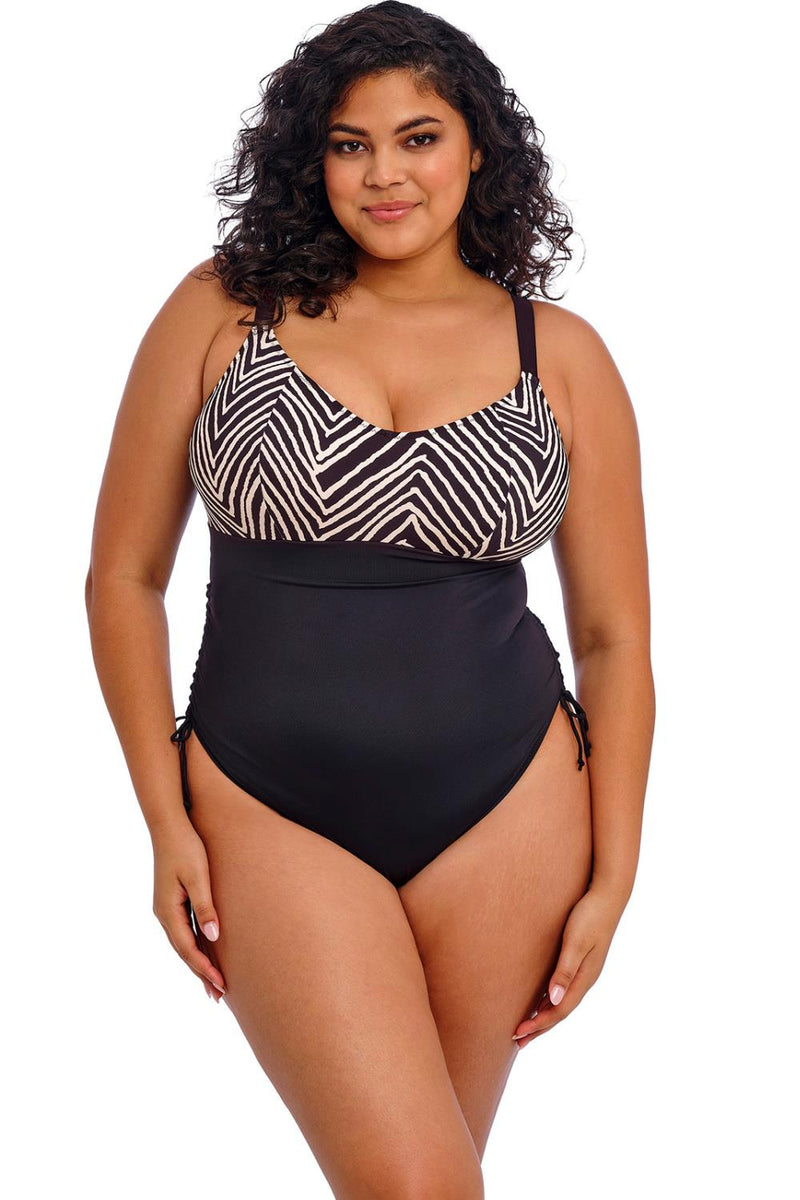 Elomi Swim Fiji Falls Non-Wired Swimsuit, Black (ES802643)