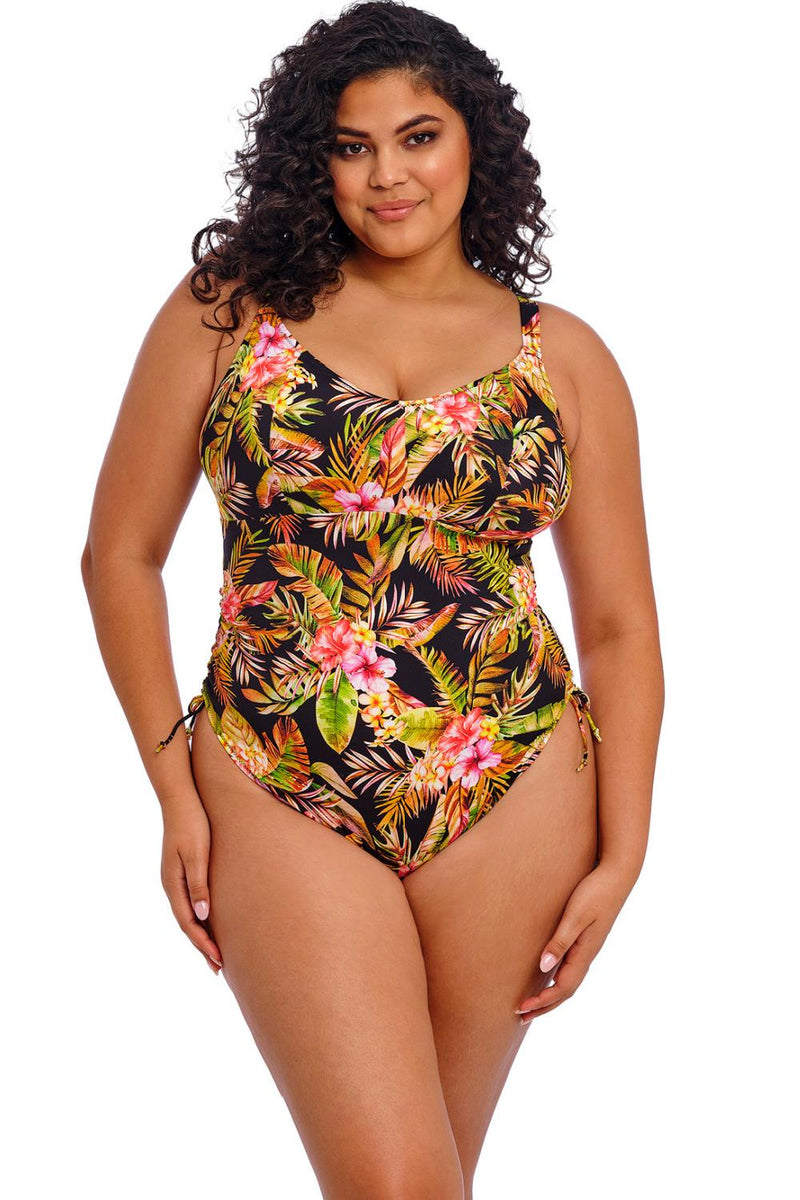 Elomi Tiger Valley Non Wired Swimsuit, Black (ES892343)